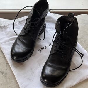 Marsell Black Leather Men’s Boots